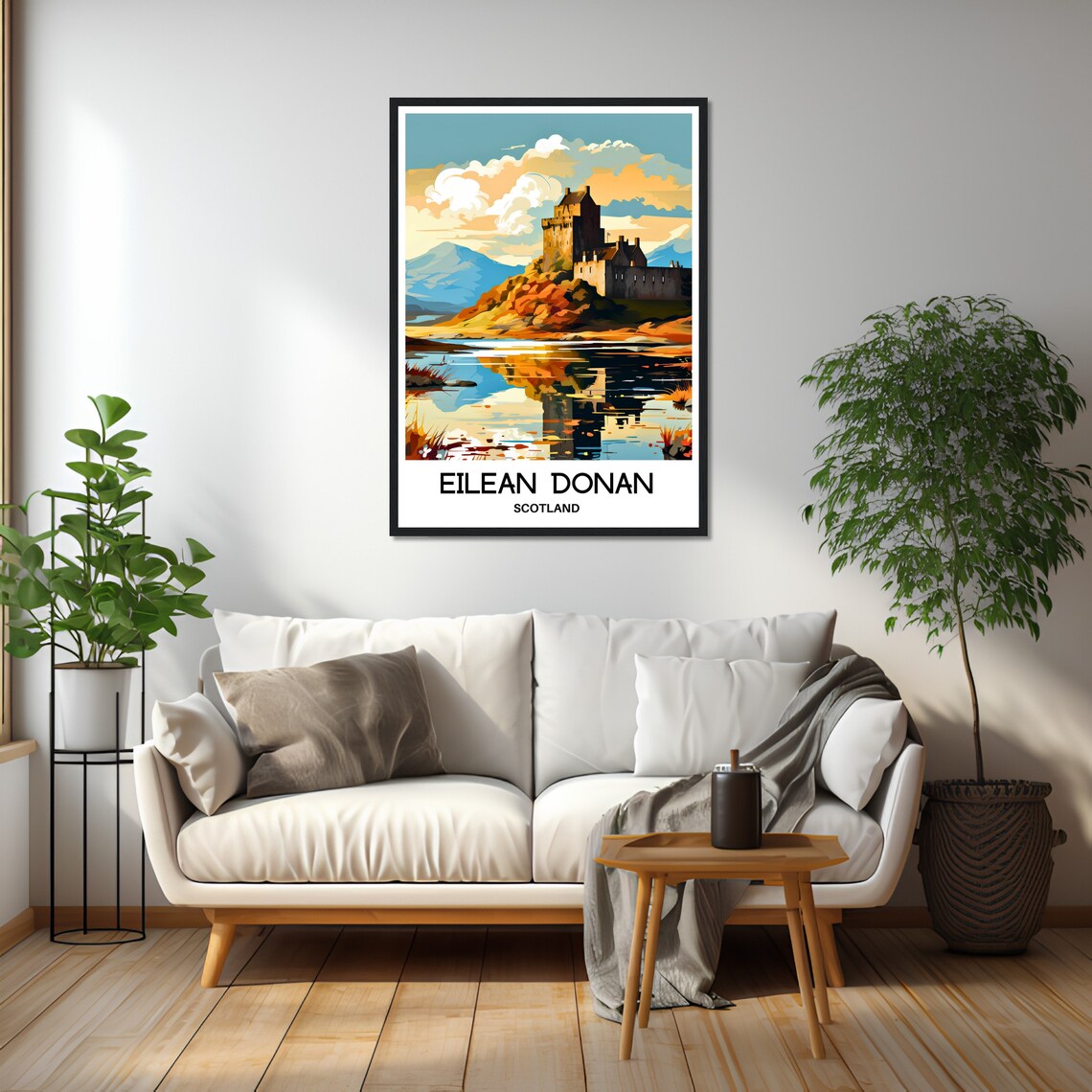 Eilean Donan Castle Scotland Highland Loch Sunset Travel Poster - Image 2