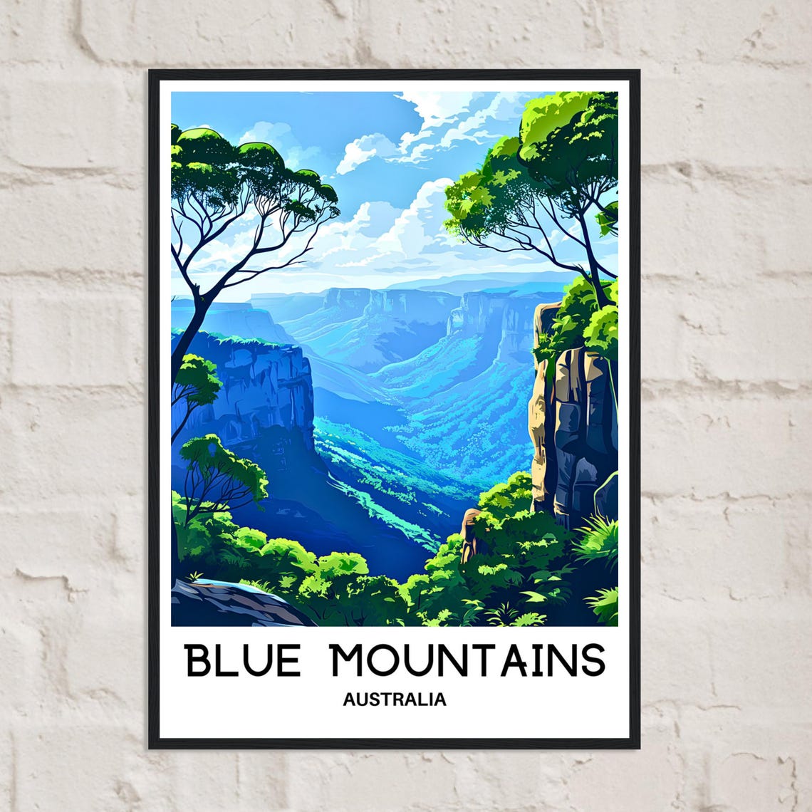 Blue Mountains Australia Canyon Valley Eucalyptus Trees Travel Poster - Image 2