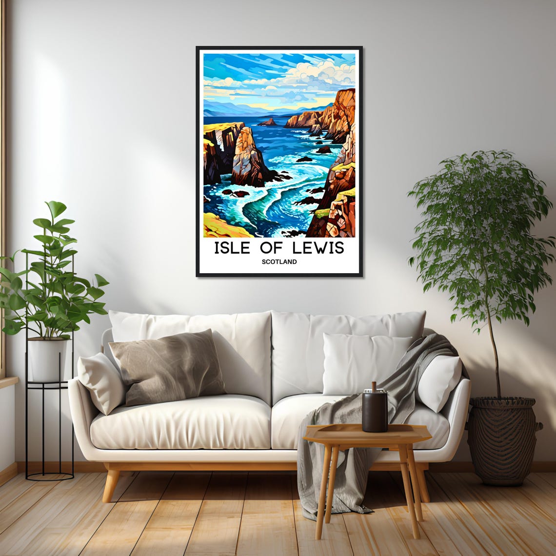 Isle Of Lewis Travel Print Isle Of Lewis Poster Scottish Art Print Scotland Lover Gift Wall Hanging Home Decor Isle Of Lewis Illustration - Image 2
