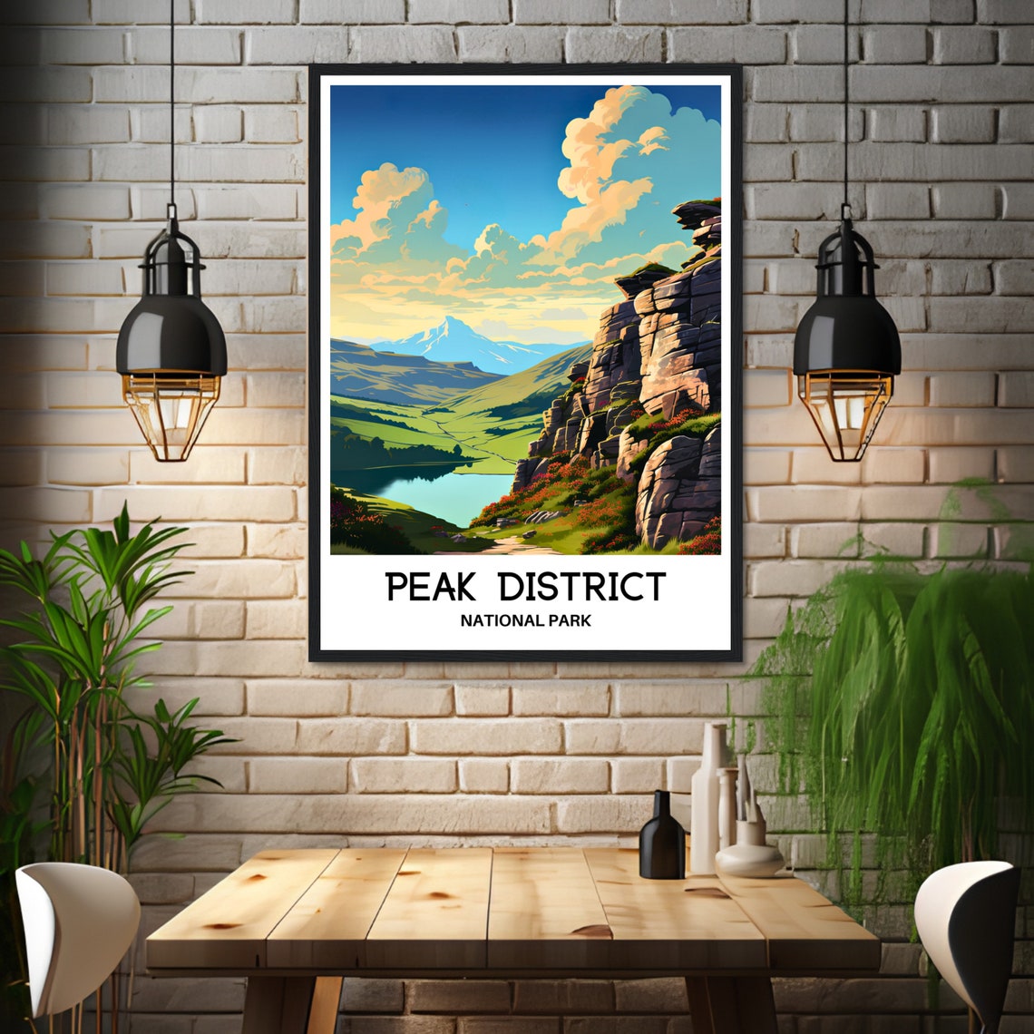 Peak District National Park England Gritstone Cliff Edge Poster - Image 3