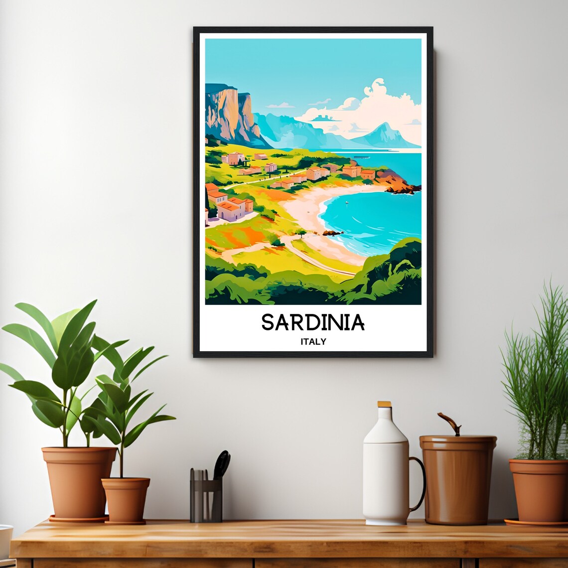 Sardinia Travel Poster, Italian Island Art Print - Image 3