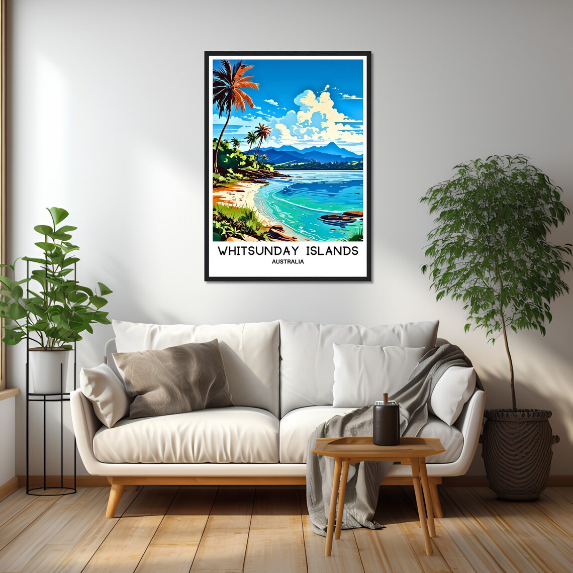 Whitsunday Islands Tropical Beach Palms Australia Scenic Poster - Image 2