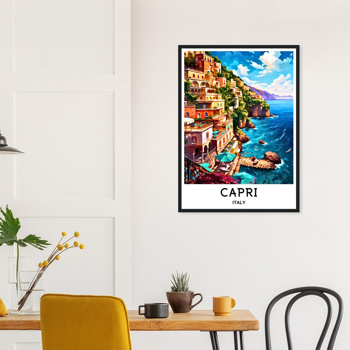 Capri Travel Print Capri Poster Italian Art Print Traveler Gift For Italy Lover Capri Wall Art Capri Home Office Desk Living Room Decor - Image 2