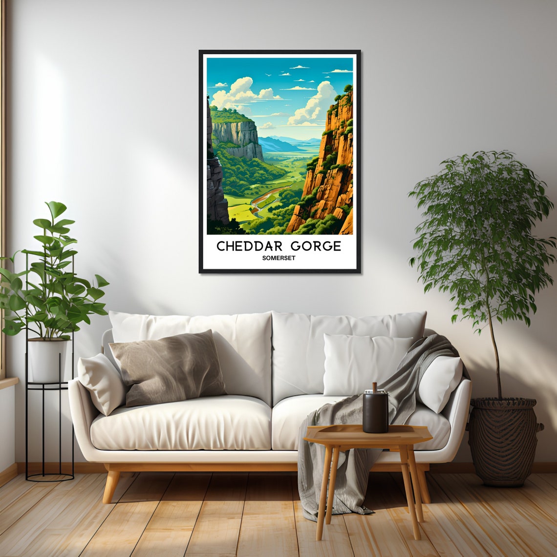 Cheddar Gorge Somerset Limestone Cliffs Valley Travel Poster - Image 2