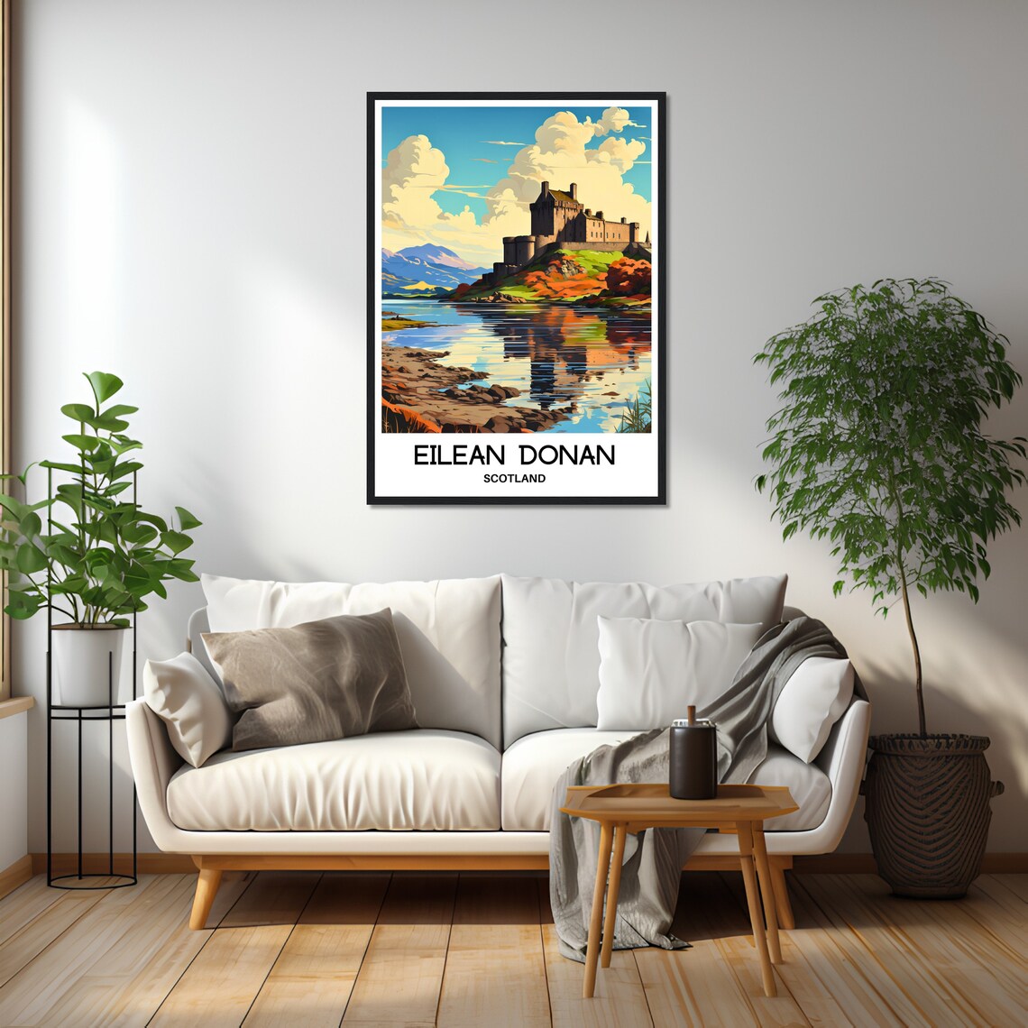 Eilean Donan Castle Scotland Loch Reflection Scenic Travel Poster - Image 2