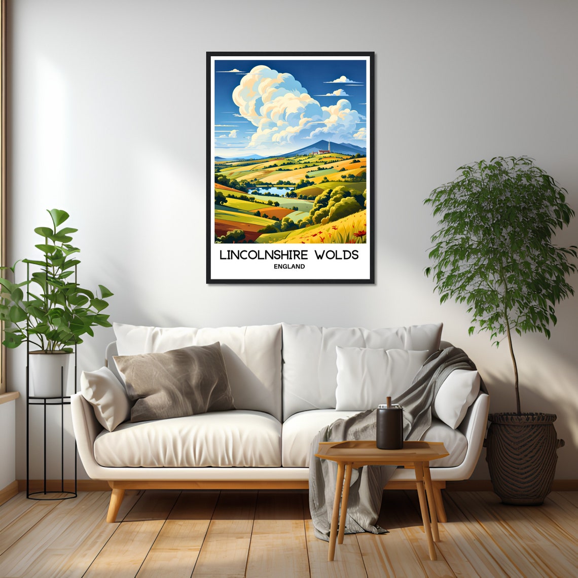 Lincolnshire Wolds England Rolling Golden Patchwork Hills Poster - Image 2