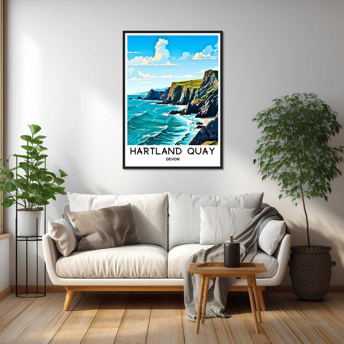 Hartland Quay Devon Rugged Cliffs Turquoise Sea Travel Poster - Image 3