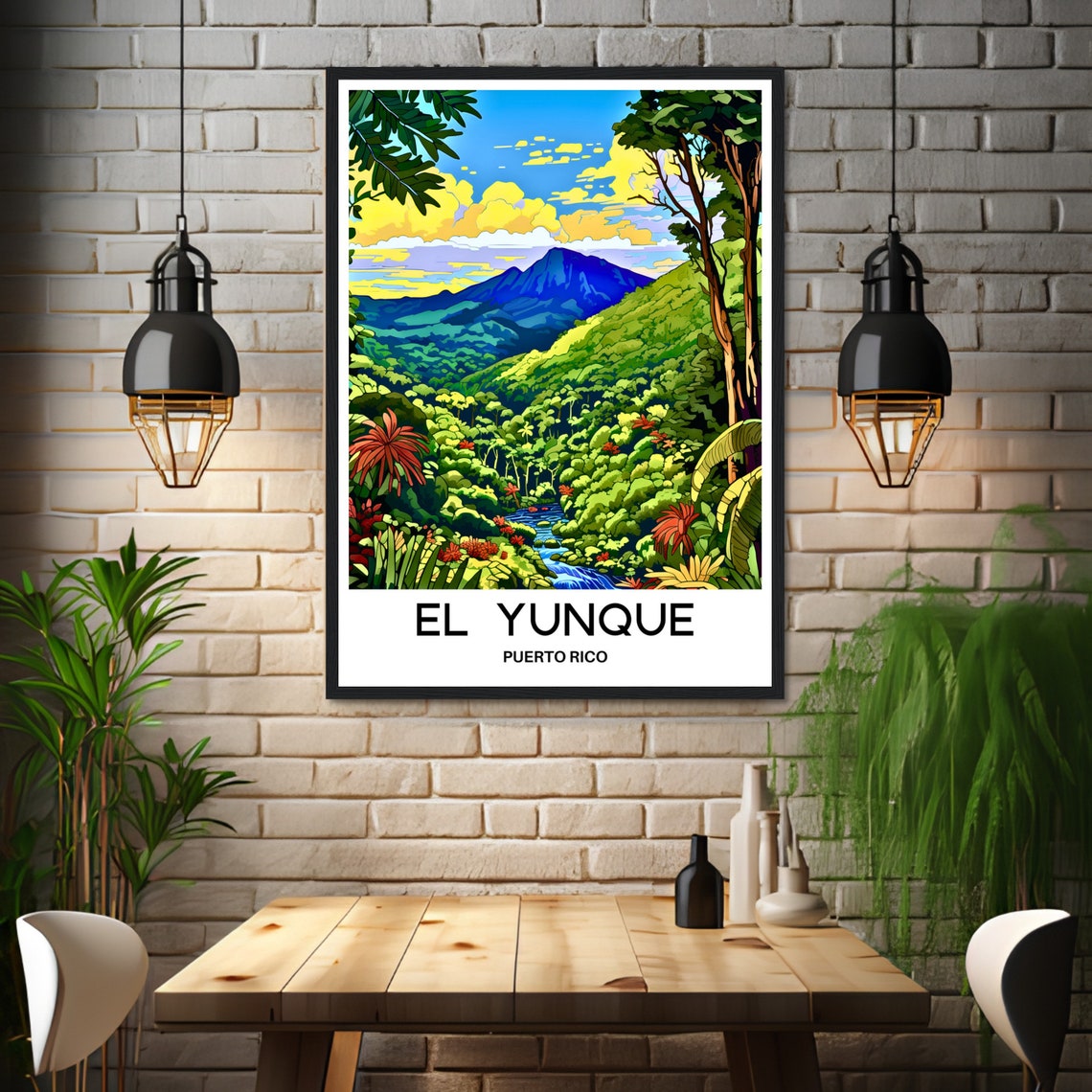 El Yunque Puerto Rico Rainforest Valley Mountain View Poster - Image 3