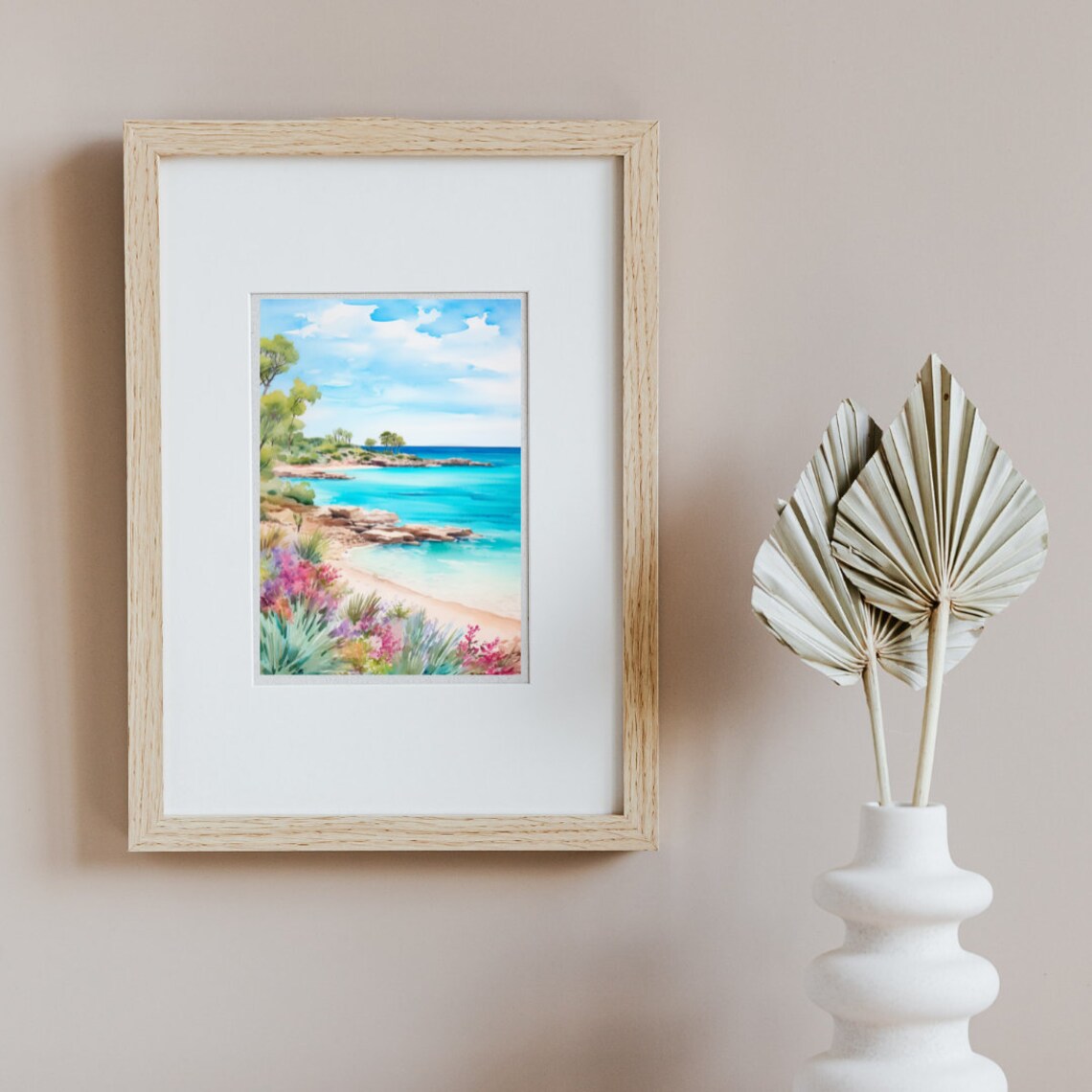 Cala Saona Turquoise Cove and Rocky Beach in Formentera Poster - Image 2