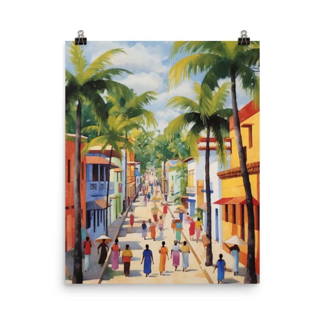 Barranquilla Carnival Celebration Watercolor Art Print