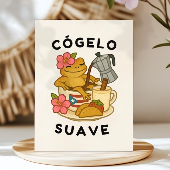Cogelo Suave Watercolor Print, Puerto Rico Decor
