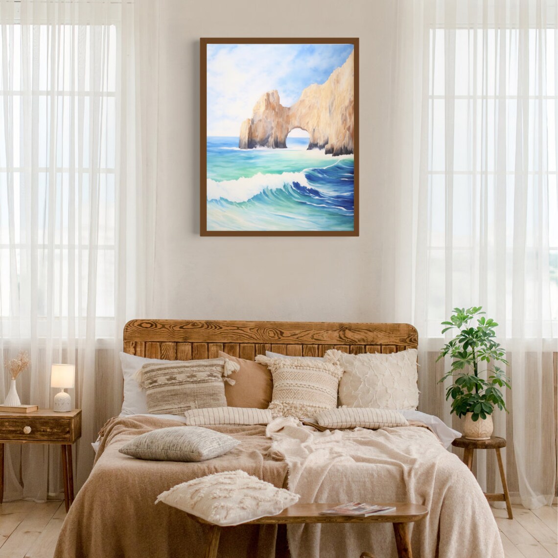 Los Arcos Watercolor Travel Poster, Cabo San Lucas - Image 3