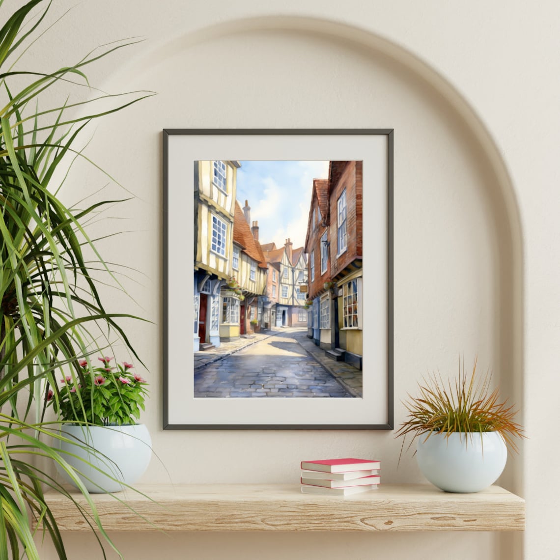 The Shambles Watercolor Print, York Travel Poster - Image 3