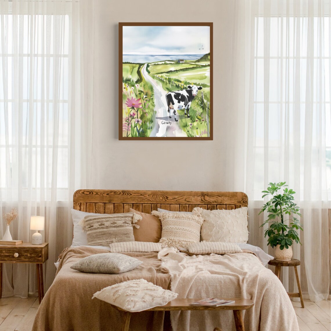 Galway Watercolor Travel Poster, Irish Countryside - Image 3