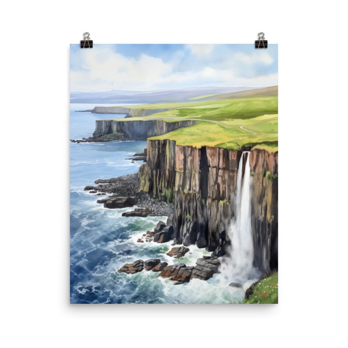 Isle Of Skye Watercolor Print, Scottish Travel Poster