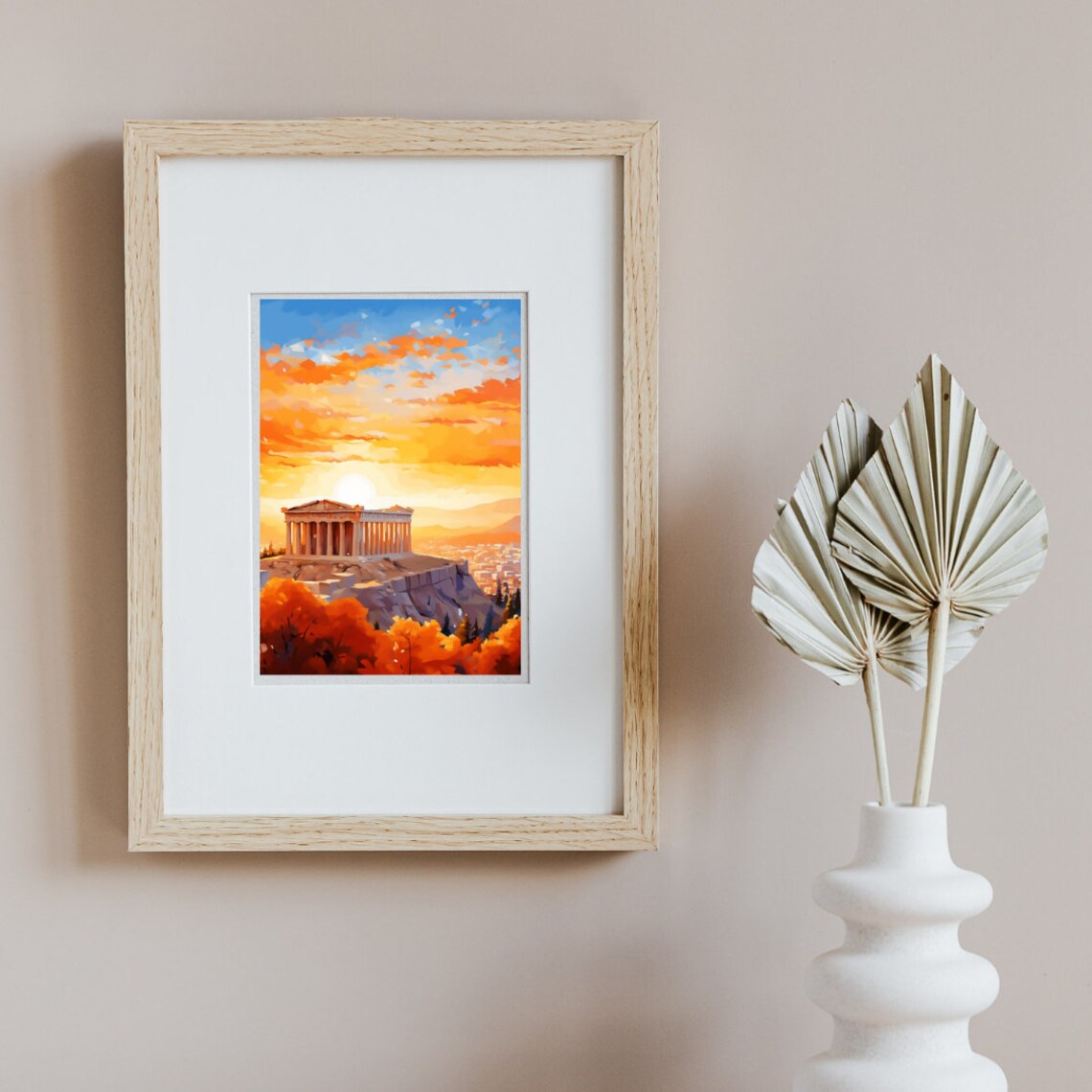 Athens Watercolor Print, Parthenon Travel Poster - Image 2