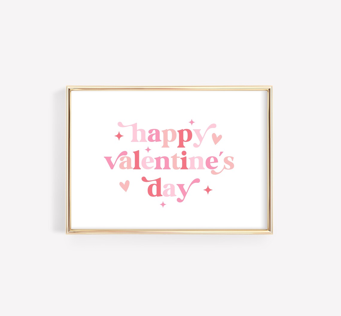 Happy Valentines Day Sign, Classroom Wall Art Print - Image 3