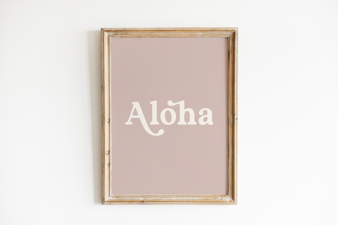 Pink Aloha Boho Hawaii Art Print, Nursery Decor - Image 3