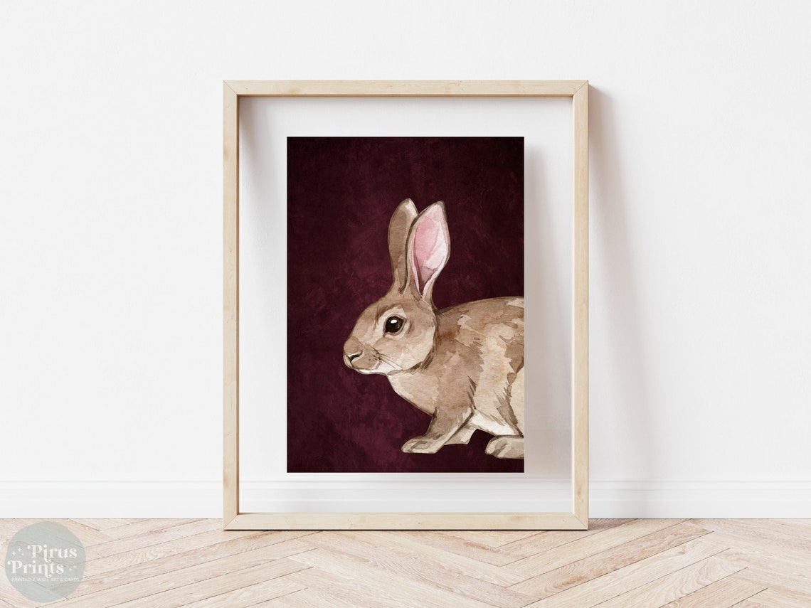 Rabbit Art Print, Rustic Easter Decor - Image 5