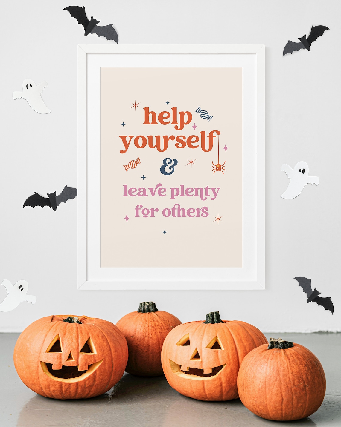 Trick Or Treat Help Yourself Halloween Sign, Poster - Image 5