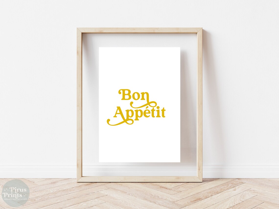 Bon Appetit Retro Typography Kitchen Decor - Image 4