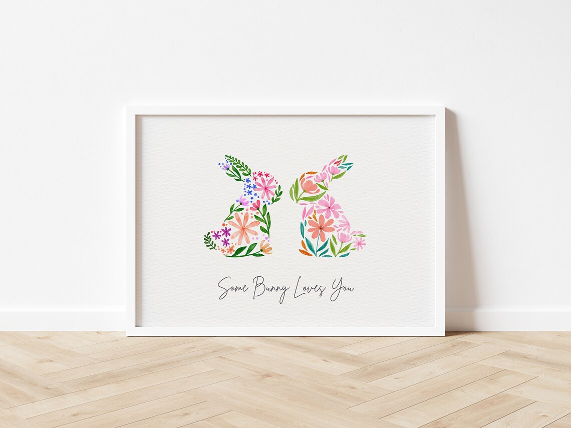 Some Bunny Loves You, Spring Bunny Easter Art Print - Image 2