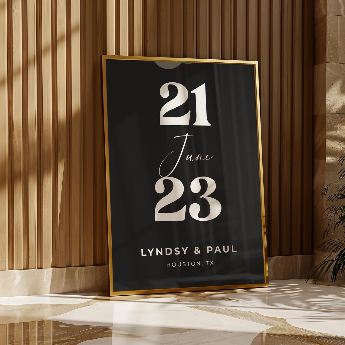 Custom Special Date Anniversary Print with Couple Names and Quote - Image 6
