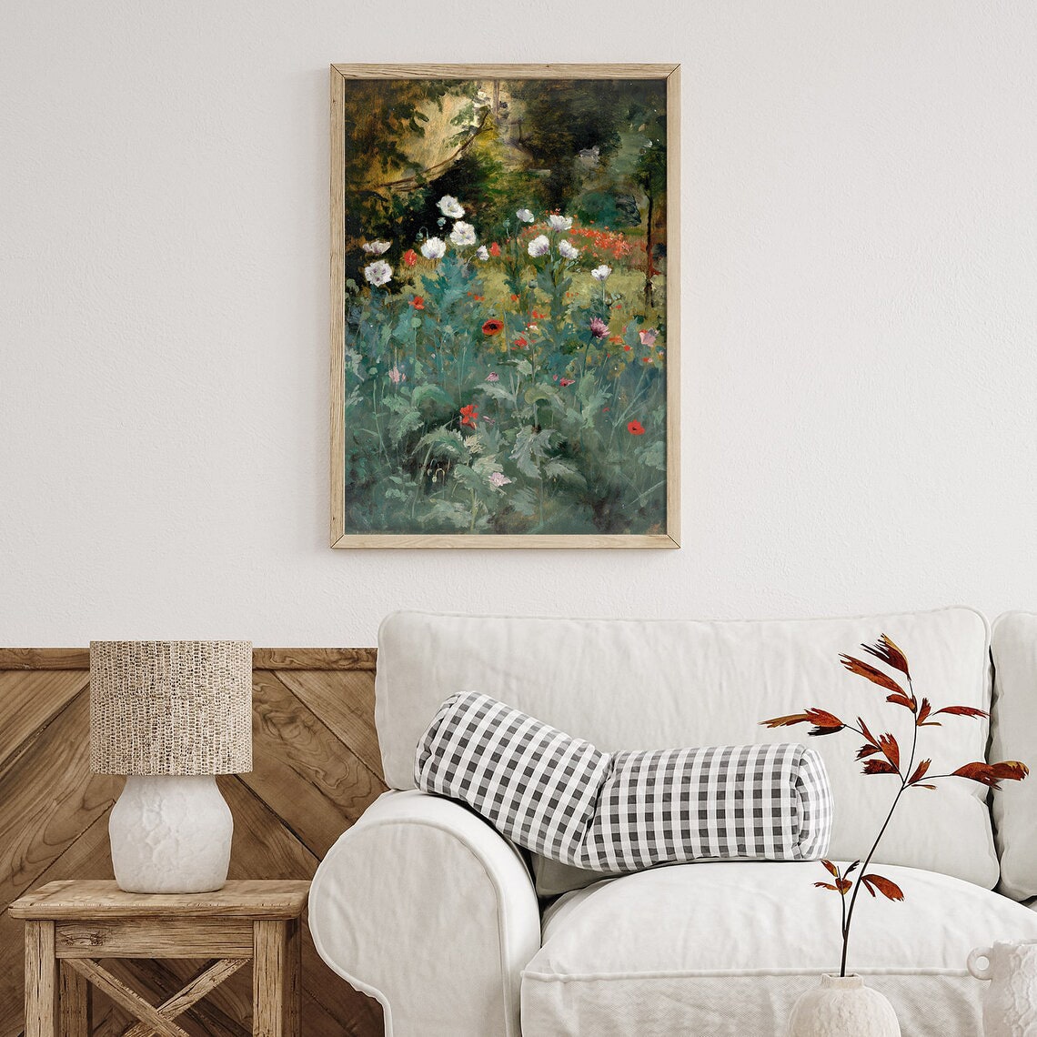 Bed Of Poppies Oil Painting Vintage Wall Art Moody Housewarming Flowers Print Cozy Antique Floral Home Decor - Image 3