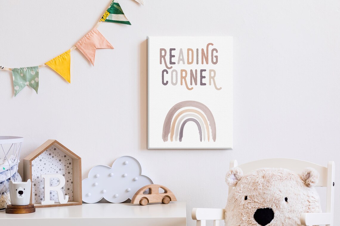 Reading Corner Neutral Kids Study Time Signage - Image 3