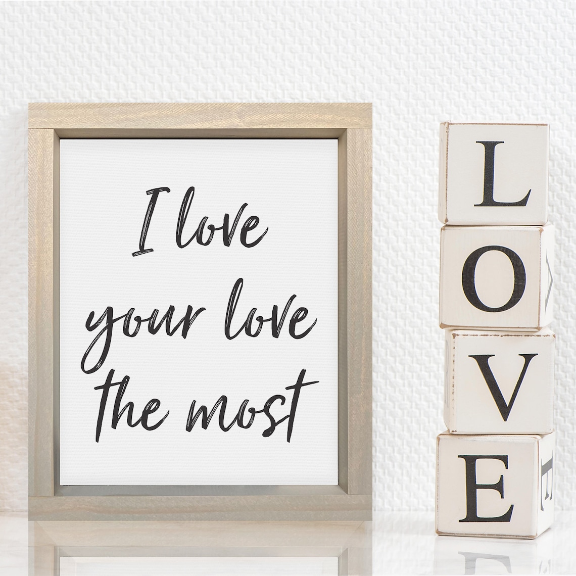I Love Your Love the Most Romantic Anniversary Quote Gift Poster - Image 3