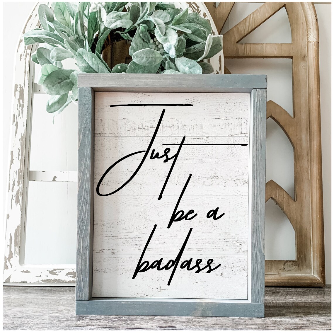Just Be A Badass Funny Inspirational Wall Decor Motivational Decor Office Decor Uplifting Quotes Coworker Gift Ideas - Image 3