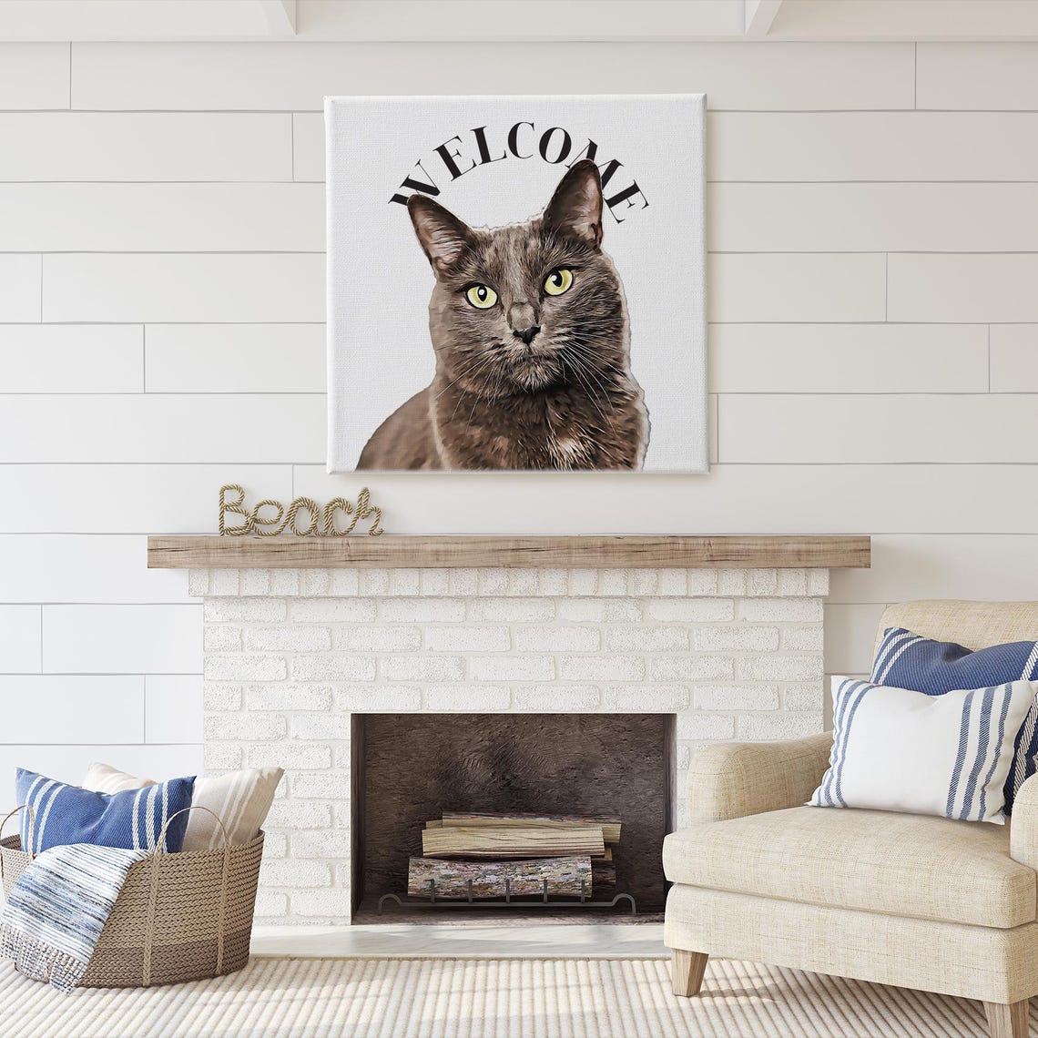 Welcome Sign With Your Pets Photo Print On Funny Dog Print Dog Wall Art Dog Person Gift Gifts For Pet Parents Pet Wall Decor - Image 3