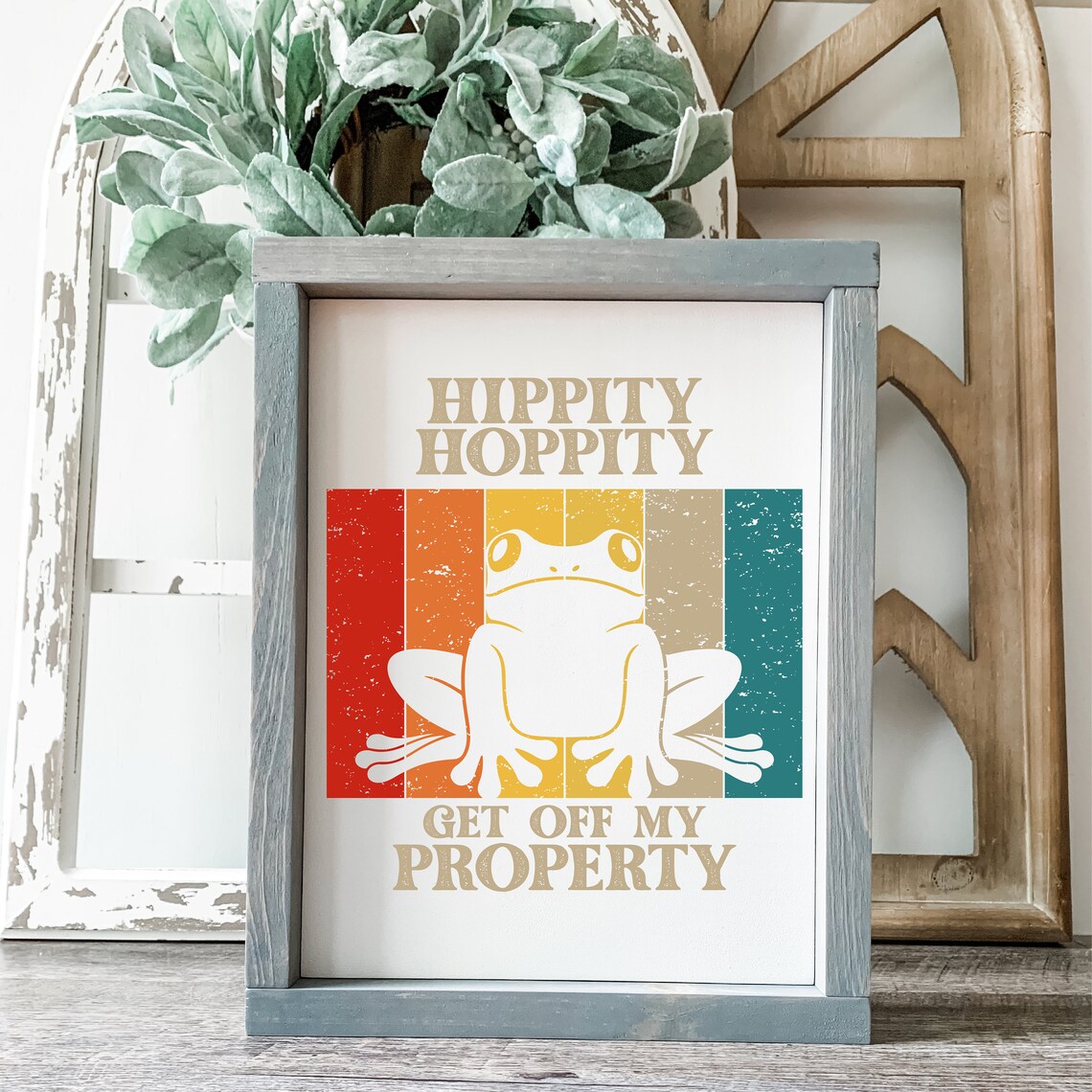 Hippity Hoppity Get Off My Property Humor Poster - Image 2