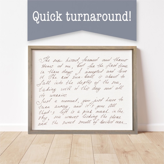 Your Handwriting Personalized Modern Farmhouse Art Print