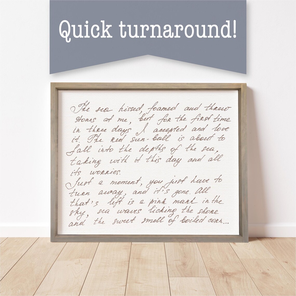 Your Handwriting Personalized Modern Farmhouse Art Print