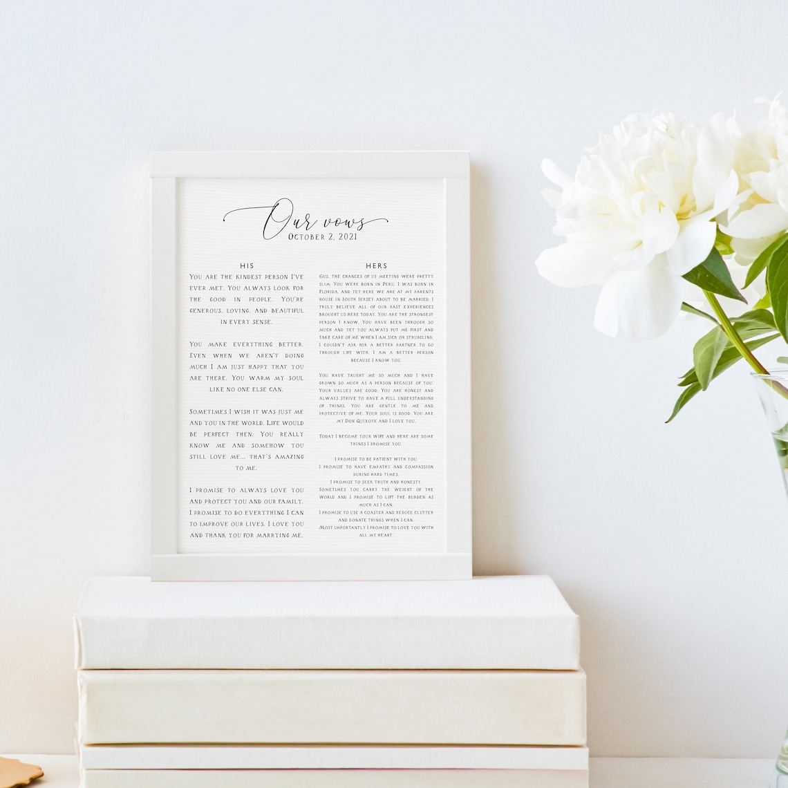 Our Vows - Custom Wedding Print - Image 3