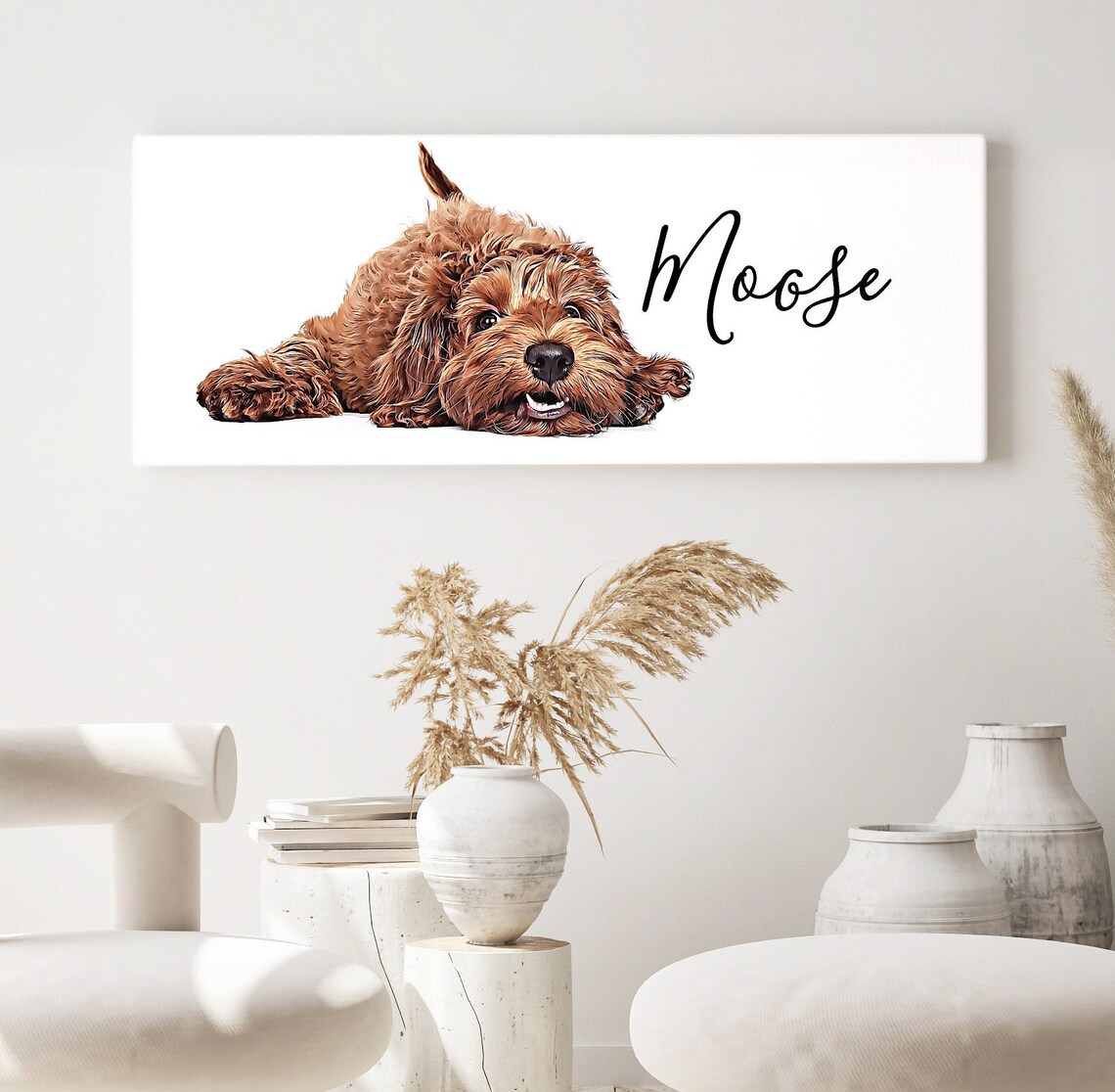 Personalized Pet Portrait, Oil Effect Dog Decor - Image 2