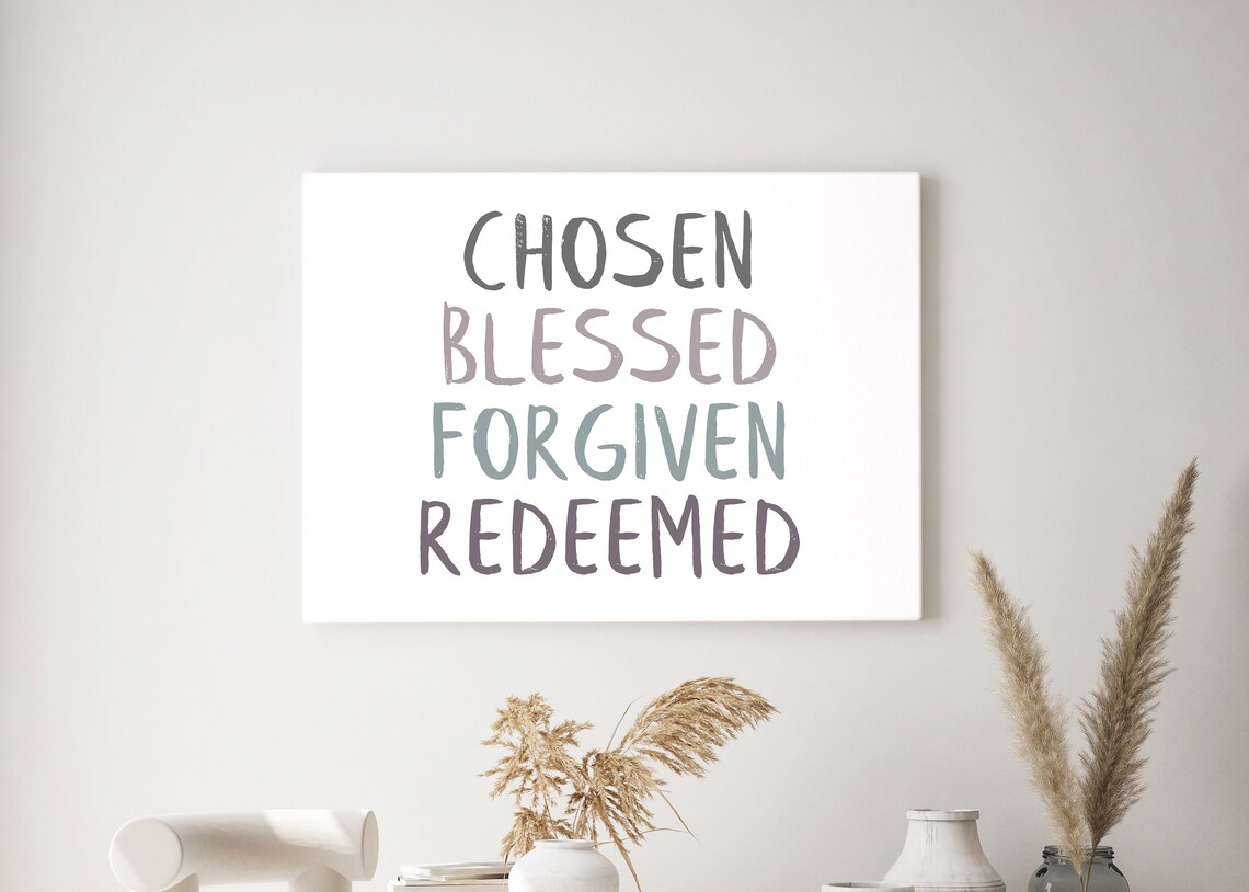 Chosen Blessed Forgiven Redeemed Easter Decor - Image 3