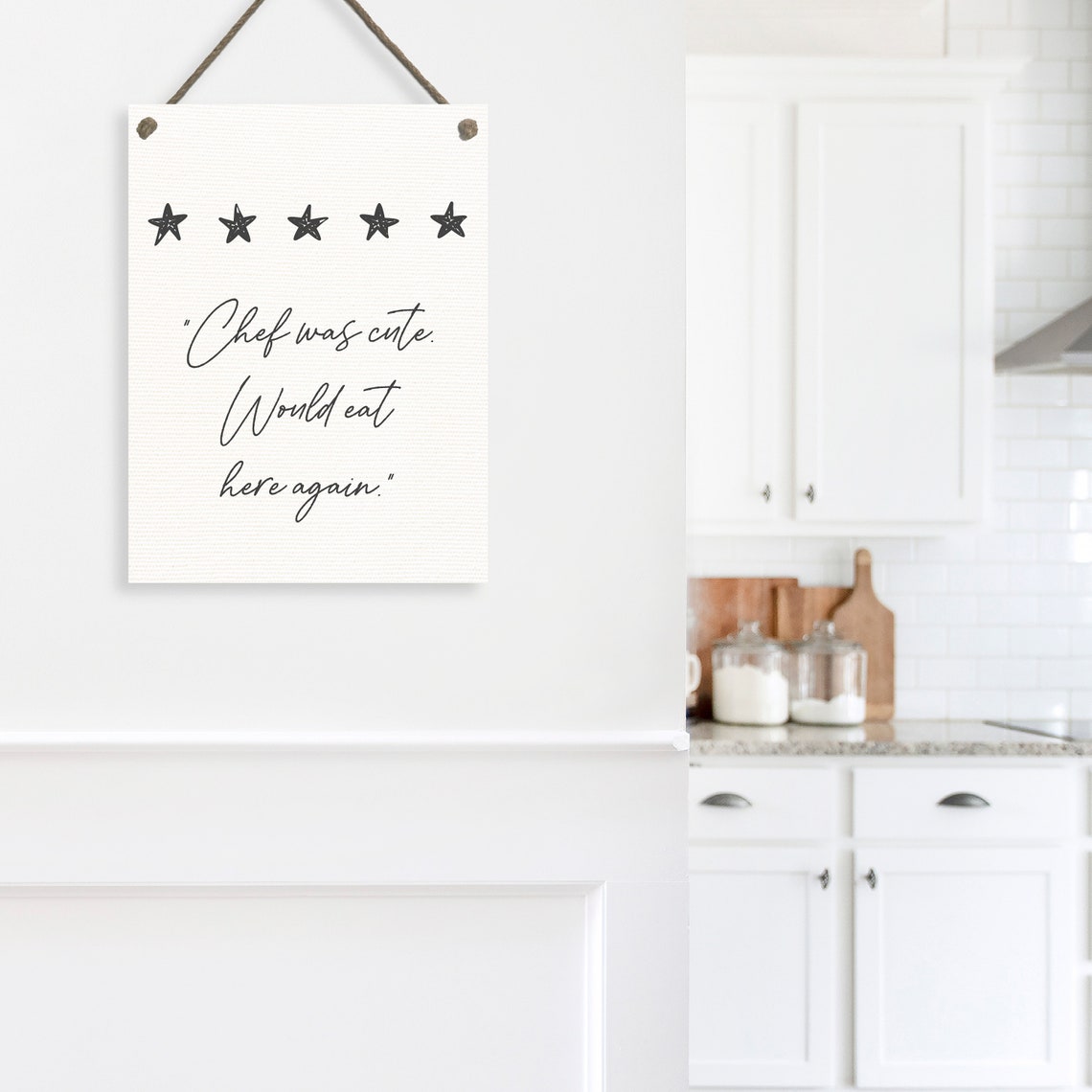 Chef Was Cute Would Eat Here Again Five Star Kitchen Review Poster - Image 2