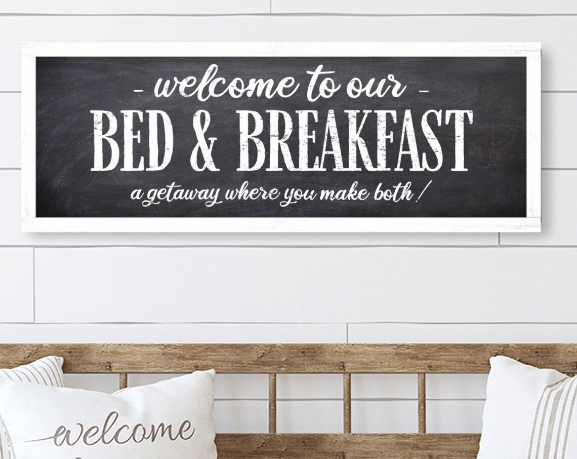 Bed And Breakfast Funny Welcome The Table, Farmhouse Art Print