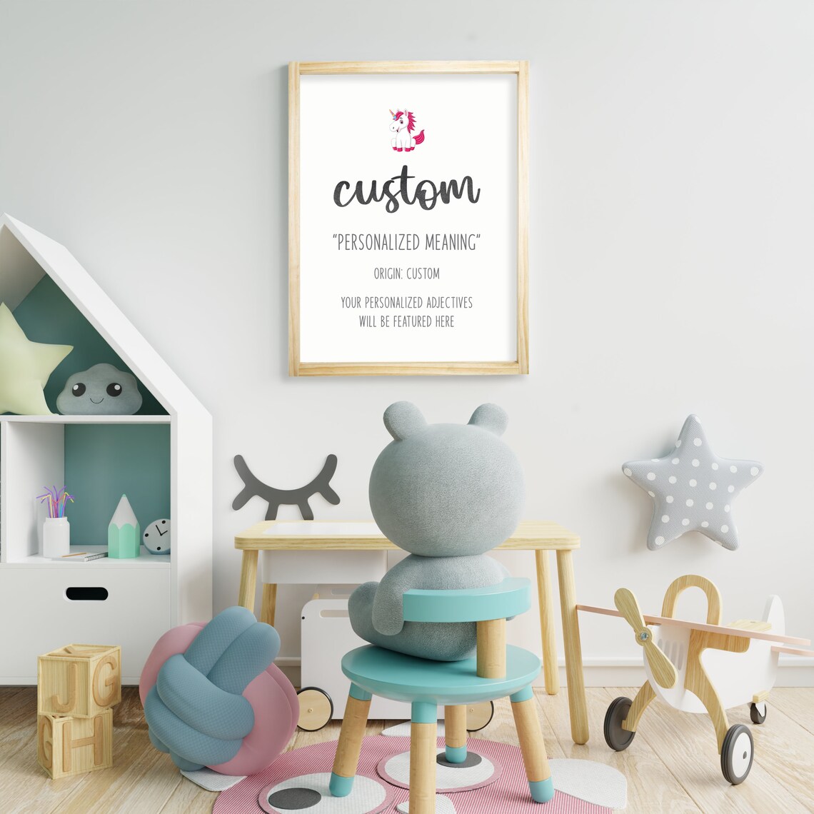 Abigail Baby Name Meaning Father's Joy Elephant Nursery Poster - Image 3