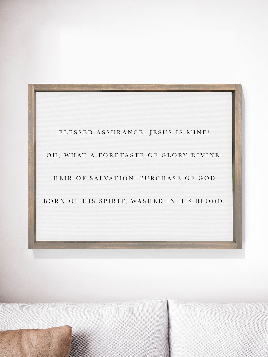 Blessed Assurance Jesus Is Mine Hymn Lyrics Christian Wall Art - Image 2