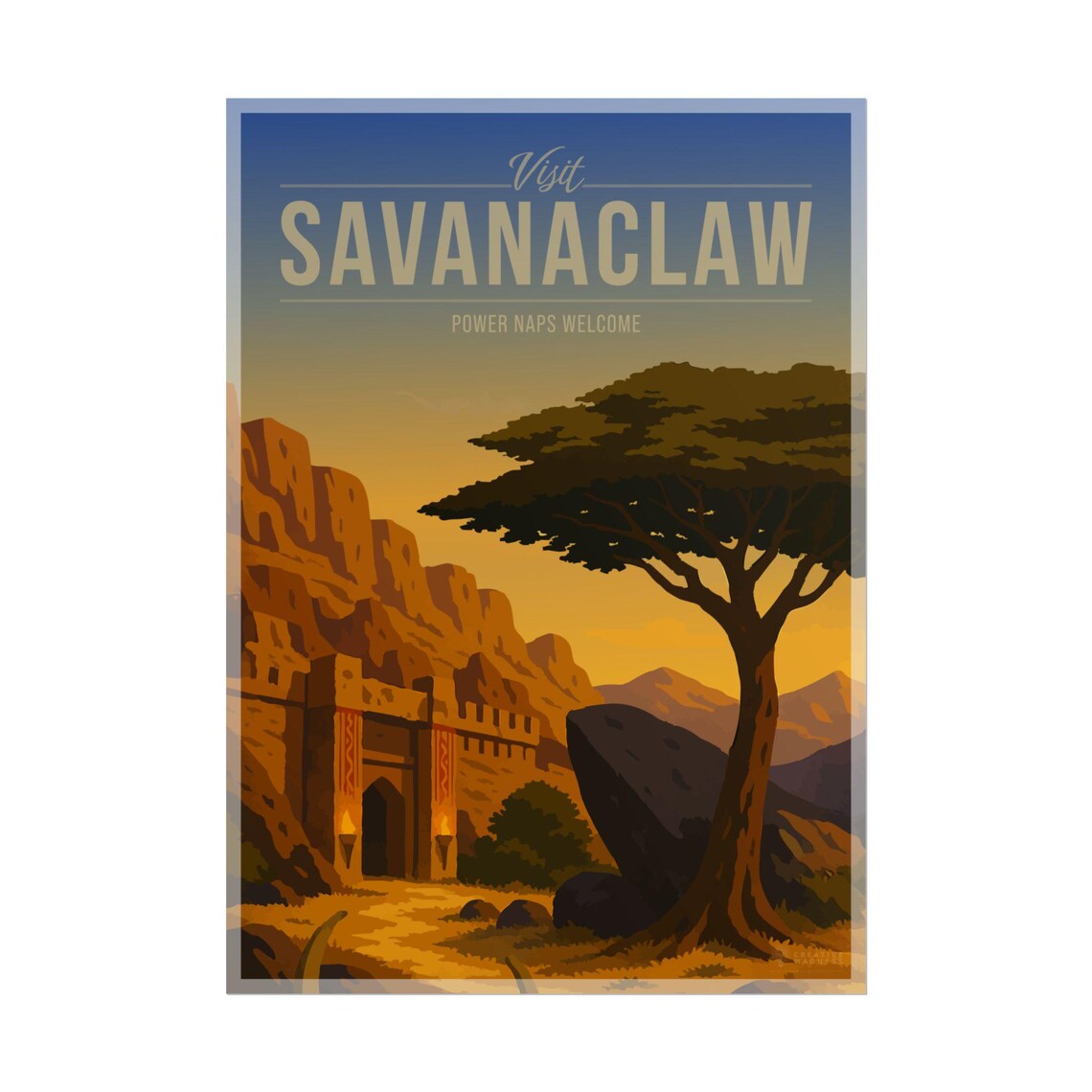 Visit Savanaclaw Twisted Wonderland Vintage Safari Travel Poster