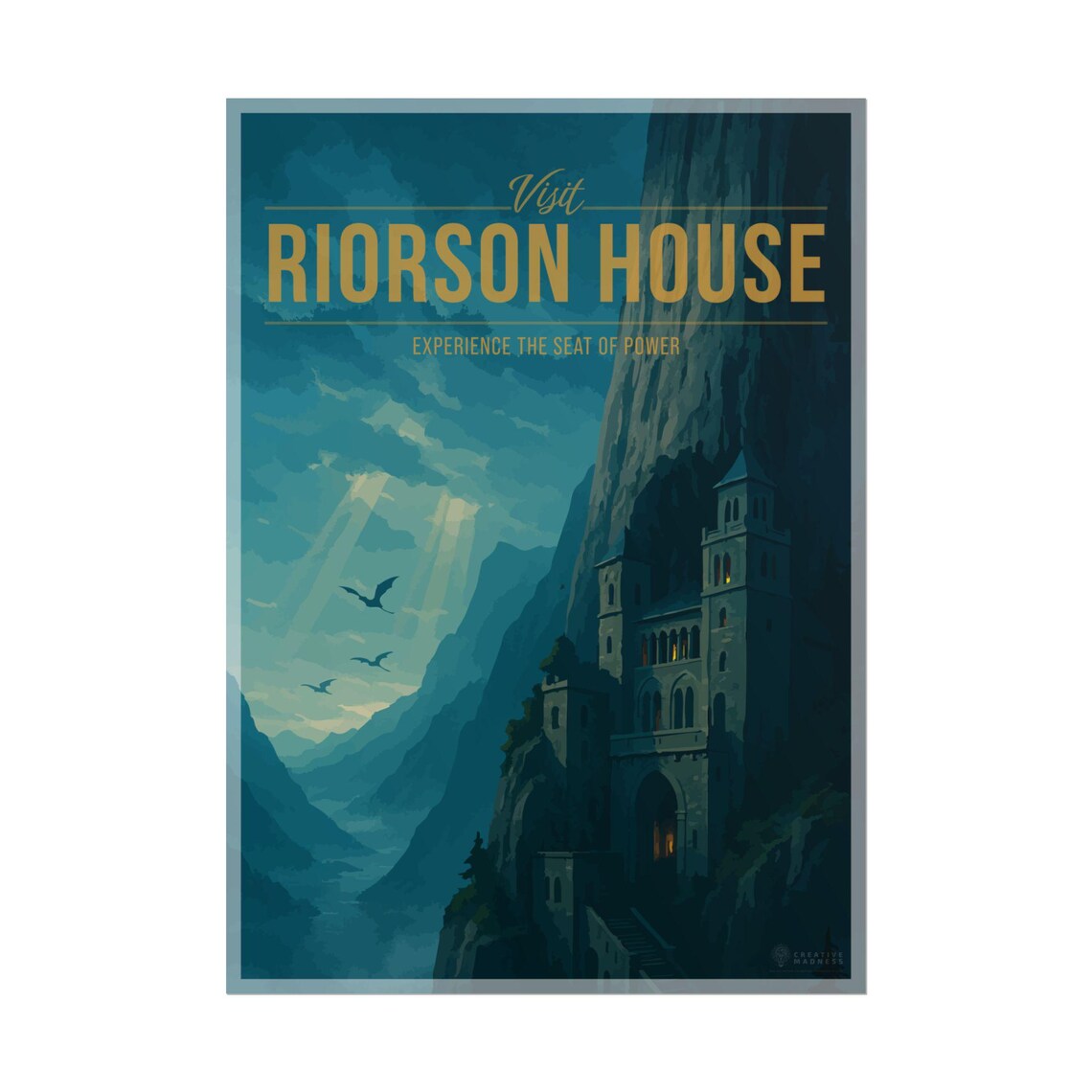 Visit Riorson House Experience The Seat Of Power Fantasy Travel Poster