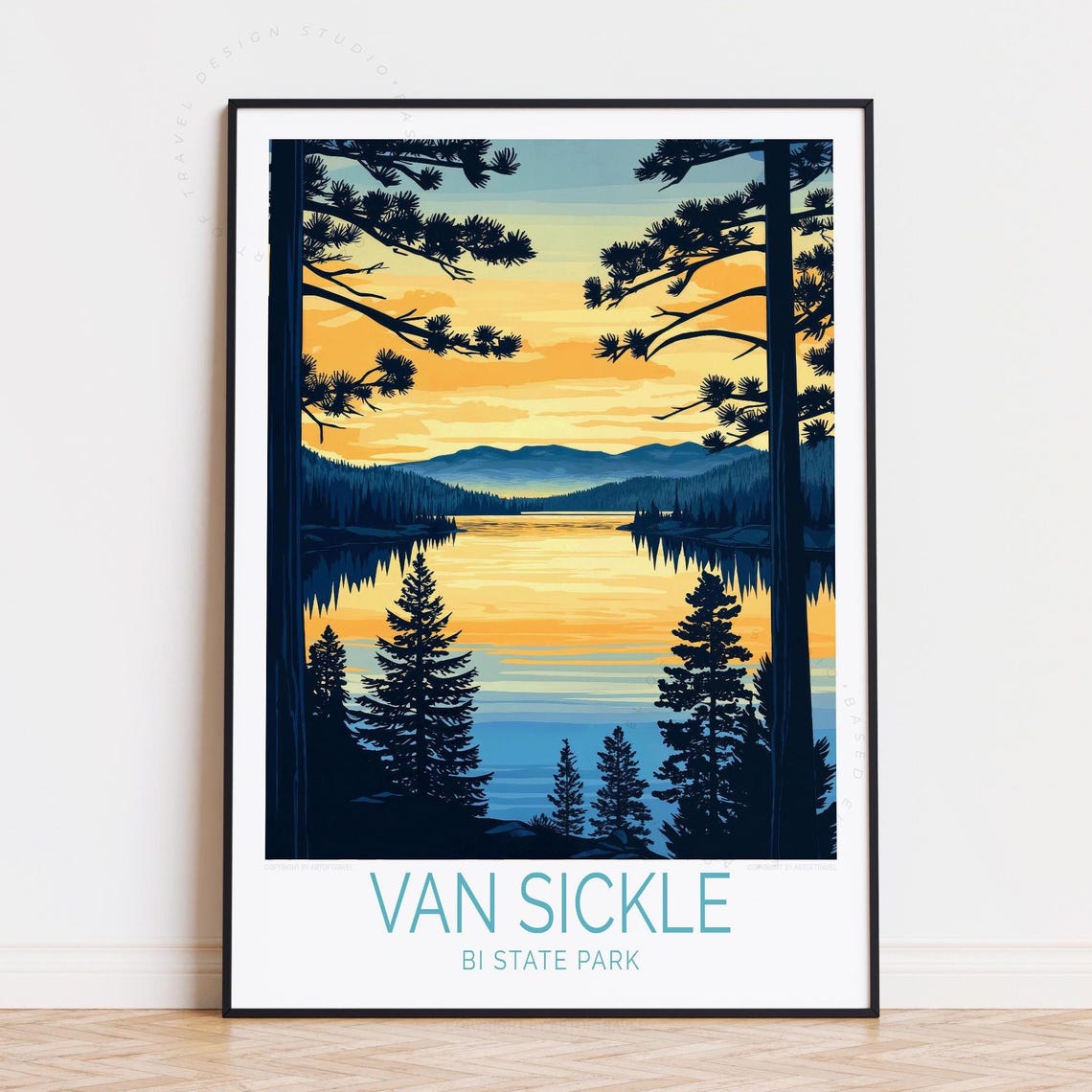 Van Sickle Bi State Park Alpine Lake Golden Hour Nature Poster