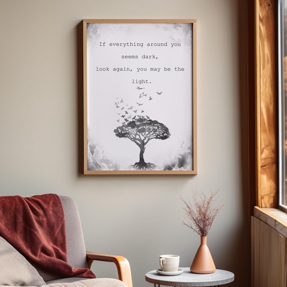 Rumi Quote Poster, Spiritual Mindfulness Art Print