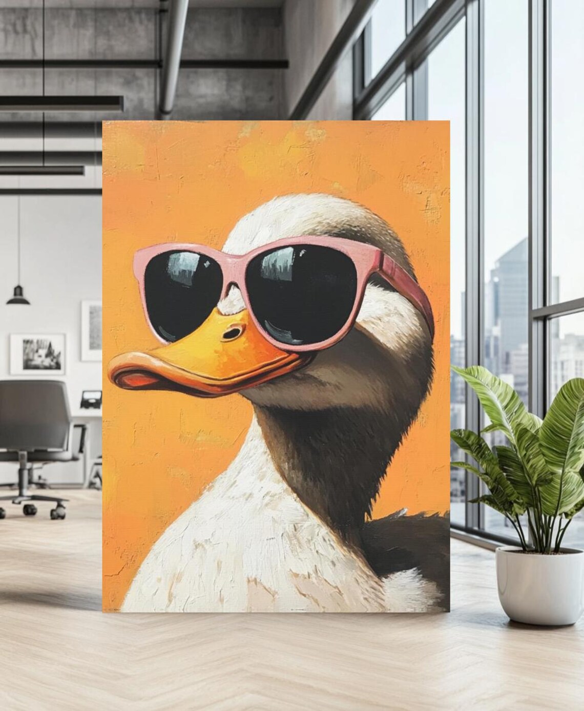 Cool Duck Wall Art Print, Quirky Farmhouse Decor