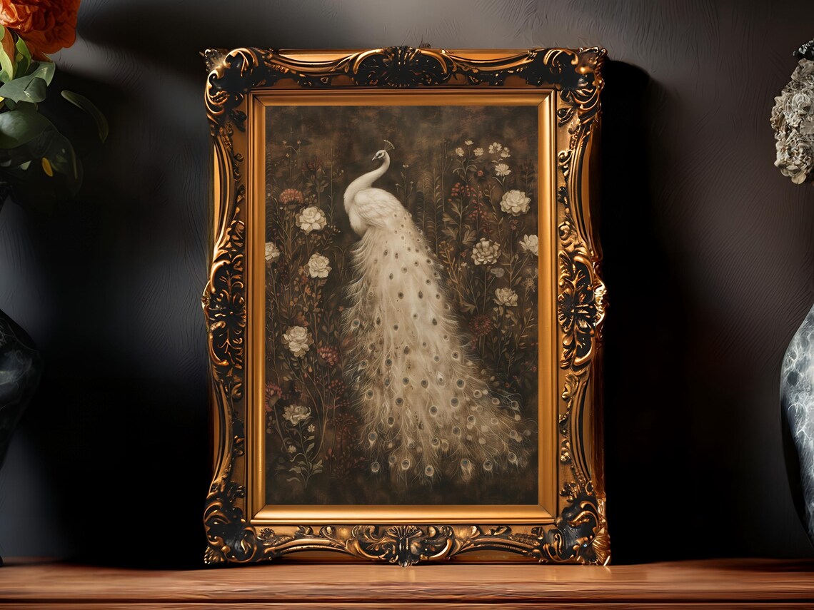 Moody Dark Academia Art Print, William Morris