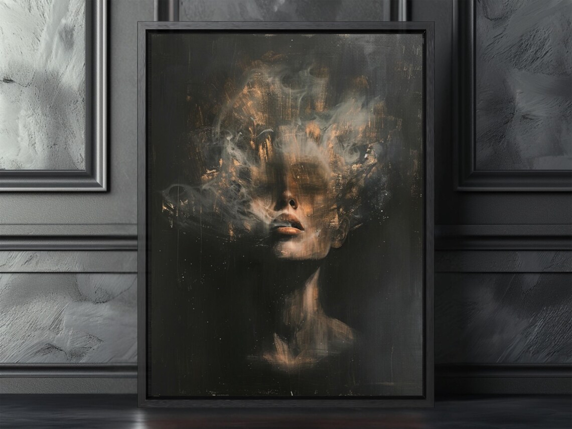 Moody Gothic Surreal Dark Academia Art Print