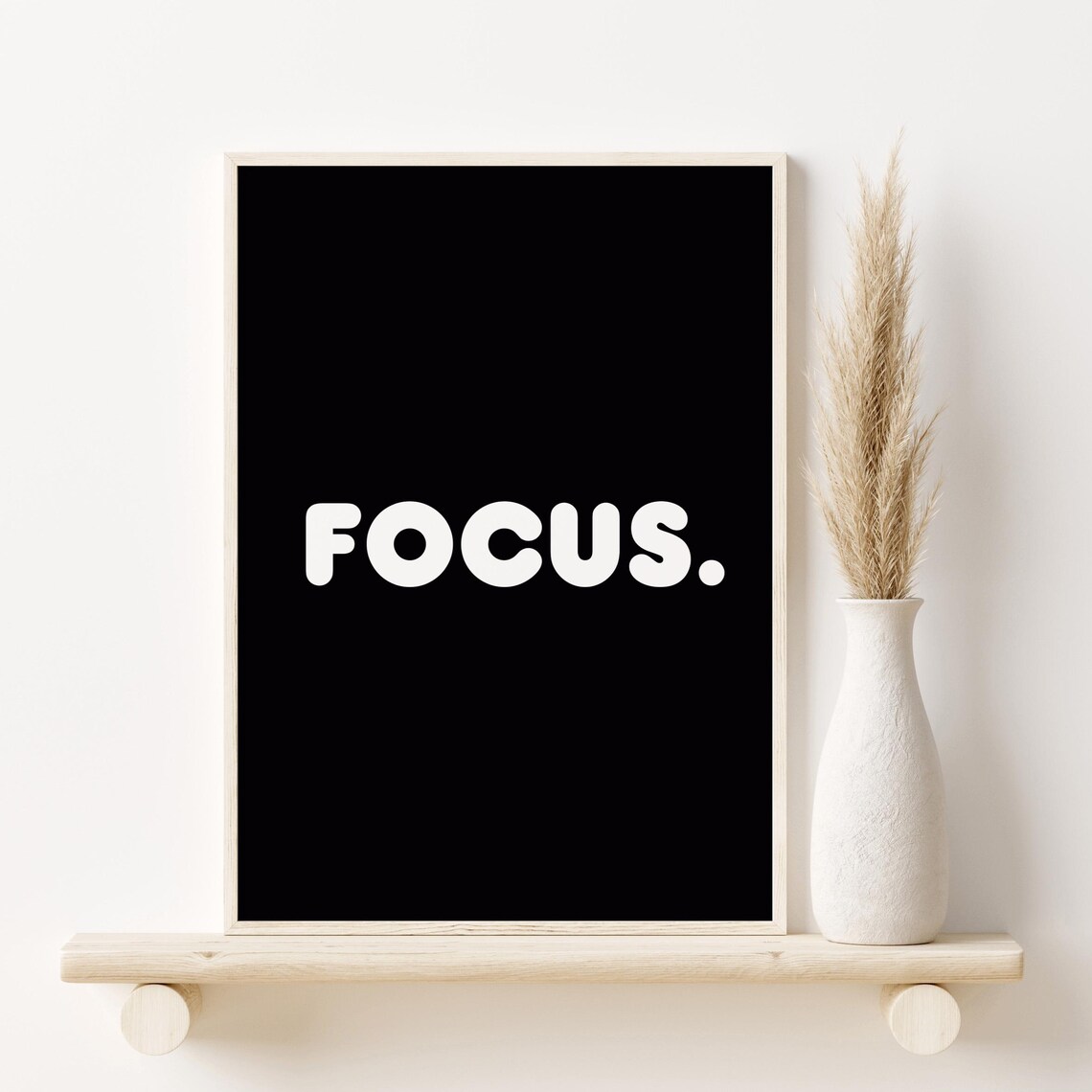 Focus Motivational Poster, Modern Office Decor